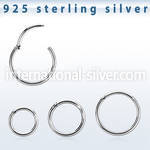 vsegh18 925 silver seamless and segment rings ear othersear lobe ear othersseptum tongue tragus piercing