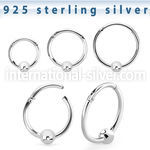 vsegh18b3 sterling silver hinged segment hoop 18g