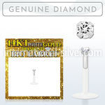 wbidi bioflex labret w 1 5mm prong set diamonds white gold top