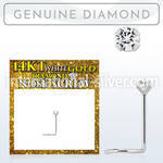 wscdb2 14k white gold rhodium plated nose screw 2mm prong set genuine diamond