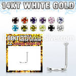 wszm12 l shape nose studs gold nose