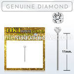 wydb2 genuine diamond 14karat gold rhodium plated self bending nose stud 2mm prong set round diamond