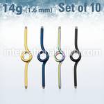 xintb14g loose body jewelry parts anodized surgical steel 316l belly button