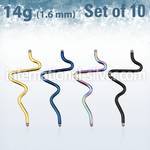 xinte14g loose body jewelry parts anodized surgical steel 316l belly button
