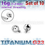 xubal25i titanium balls 09 threading 10pcs