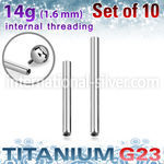 xubb14gi xubn14gi titanium internal threading bars 10pcs