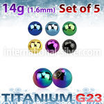 xubt3g loose body jewelry parts anodized titanium g23 implant grade belly button