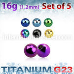 xubt3s loose body jewelry parts anodized titanium g23 implant grade belly button