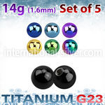 xubt5g loose body jewelry parts anodized titanium g23 implant grade belly button