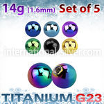 xubt6g loose body jewelry parts anodized titanium g23 implant grade belly button