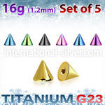 xucnt3s loose body jewelry parts anodized titanium g23 implant grade belly button