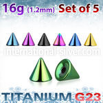 xucnt4s loose body jewelry parts anodized titanium g23 implant grade belly button
