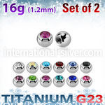 xujb25 titanium press fit gem balls 2pcs