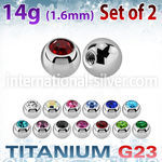 xujb4 loose body jewelry parts titanium g23 implant grade belly button