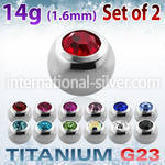 xujb5 loose body jewelry parts titanium g23 implant grade belly button