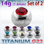 xujb6 loose body jewelry parts titanium g23 implant grade belly button