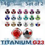 xumjb6 loose body jewelry parts titanium g23 implant grade belly button