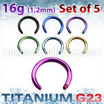 xutcb16 loose body jewelry parts anodized titanium g23 implant grade belly button