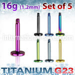 xutlb16 loose body jewelry parts anodized titanium g23 implant grade belly button