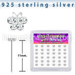 yxbufc36 silver bend it to fit nose studs 22g butterfly 36