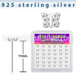 yxbutc36 silver 22g bend it to fit nose studs butterfly 36