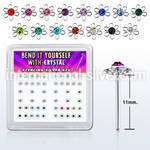 yxfl2m bend it to fit nose studs silver 925 belly button