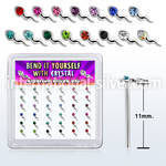 yxsmm36 925 silver bend it yourself nose studs nose piercing