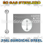 zbbg straight barbells surgical steel 316l tongue