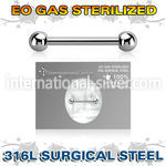 zbbnps surgical steel barbell eo gas sterilized