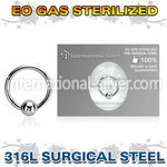 zbcr16g surgical steel ball closure ring sterilized 4mm