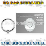 zbcr18s surgical steel captive bead ring sterilized