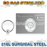 zbcr20 surgical steel captive bead ring eo gas