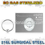 zbcr20s surgical steel captive bead ring eo gas