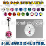 zbn2cg belly rings surgical steel 316l belly button