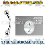 zbnb4 surgical steel banana eo gas sterilized 4mm balls