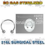 zcbeb4 surgical steel circular barbell eo gas sterilized