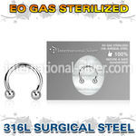 zcbm surgical steel horseshoe eo gas 4mm balls