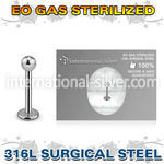 zlbb25 surgical steel labret sterilized
