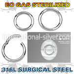 zsegh12 sterilized surgical steel hinged segment hoop 12g