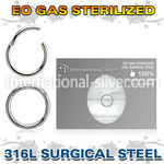 zsegh18 surgical steel segment hoop eo gas