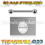 zubbnps titanium barbell eo gas sterilized 4mm balls