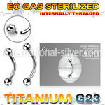 zubnebin sterilized titanium curved barbell balls internal