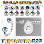 zucbe2c sterilized titanium horseshoe gem balls