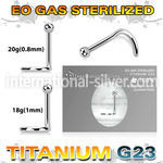 zunsb sterilized titanium nose screw 20g 18g ball top