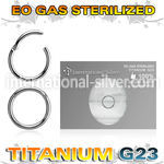 zusegh18 sterilized titanium hinged segment hoop 18g